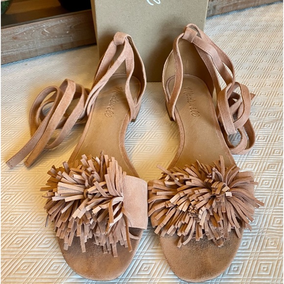 Madewell Ankle Wrap Low Heel SandalSize 7.5 - Picture 1 of 6